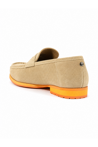 Cesare Paciotti Luxury Italian Men's Designer Shoes Sabbia Suede Beige Moccasins (CPM2355)-AmbrogioShoes