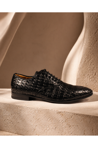 Cesare Paciotti Luxury Italian Men's Designer Shoes Soft Lady Black Leather Oxfords (CPM2422)-AmbrogioShoes