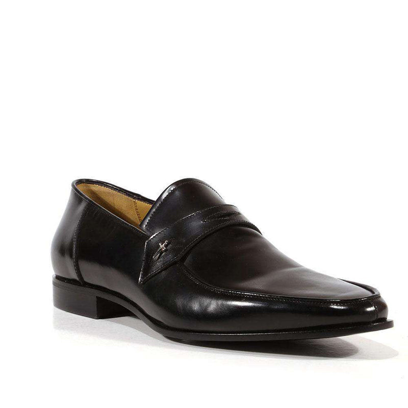 Cesare Paciotti Luxury Italian Mens Shoes Vit Camoscio Black Leather Loafers (CPM3127)-AmbrogioShoes