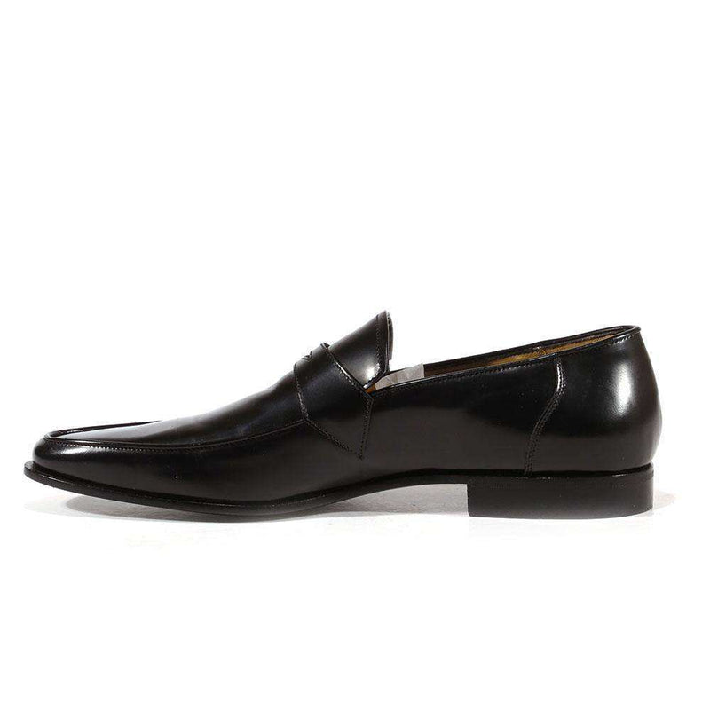 Cesare Paciotti Luxury Italian Mens Shoes Vit Camoscio Black Leather Loafers (CPM3127)-AmbrogioShoes