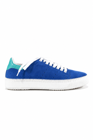 Cesare Paciotti Luxury Italian Men's Designer Shoes Vit Camoscio Denum Blue / White Suede Sneakers (CPM3107)-AmbrogioShoes