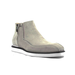 Cesare Paciotti Luxury Italian Men's Designer Shoes Vit Camoscio Fumo Grey Suede Boots (CPM2637)-AmbrogioShoes