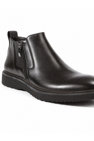 Cesare Paciotti Luxury Italian Men's Designer Shoes Vit Mat Black Leather Boots (CPM3056)-AmbrogioShoes