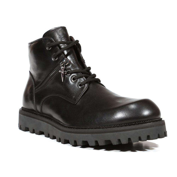 Cesare Paciotti Luxury Italian Men's Italian Shoes Dan Calf Soft Black Boots (CPM5023)-AmbrogioShoes