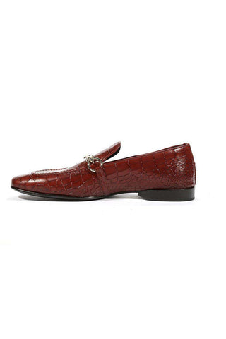 Cesare Paciotti Luxury Italian Men's Loafers Croc Print Cocco Lux Gold Designer Shoes PK (CPM5454)-AmbrogioShoes