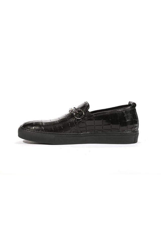 Cesare Paciotti Luxury Italian Men's Loafers Croc Print/Cocco Lux Black SP Designer Shoes (CPM5479)-AmbrogioShoes