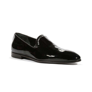 Cesare Paciotti Luxury Italian Men's Loafers Patent Calf Black Designer Formal Shoes (CPM5463)-AmbrogioShoes