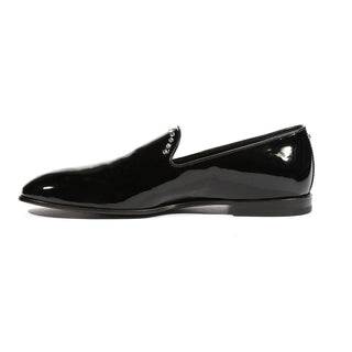 Cesare Paciotti Luxury Italian Men's Loafers Patent Calf Black Designer Formal Shoes (CPM5463)-AmbrogioShoes