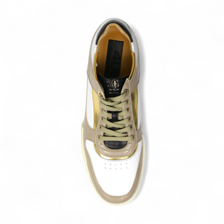 Cesare Paciotti Luxury Italian Men's Sand-White Oro Beige White Gold Sneakers (CPM5122)-AmbrogioShoes
