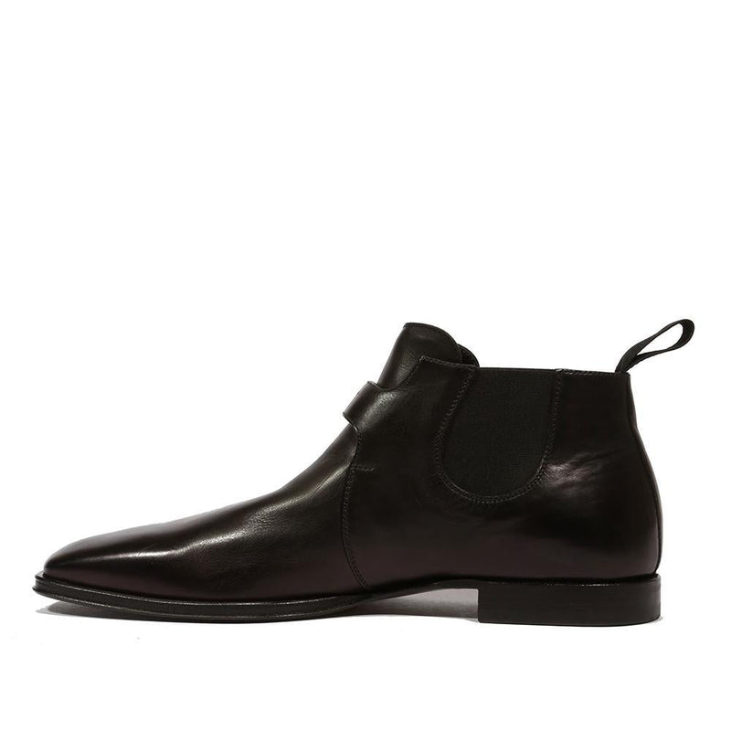 Cesare Paciotti Luxury Italian Men's Shine Black Boots (CPM5137)-AmbrogioShoes