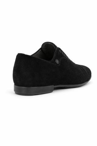 Cesare Paciotti Luxury Italian Mens Vit Camoscio Black Loafers (CPM5330) - Rear 3/4