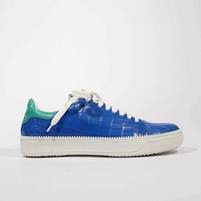 Cesare Paciotti Luxury Italian Men's Wimbledon Cocco Lux Denim Blue Sneakers (CPM5346)-AmbrogioShoes