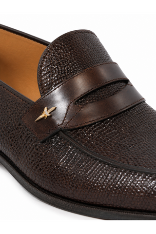 Cesare Paciotti Luxury Italian Struzzo Zamp Fondente Brown Loafers (CPM2327)-AmbrogioShoes