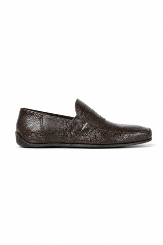 Cesare Paciotti Luxury Italian Struzzo Zamp Fondente Brown Loafers (CPM2327)-AmbrogioShoes