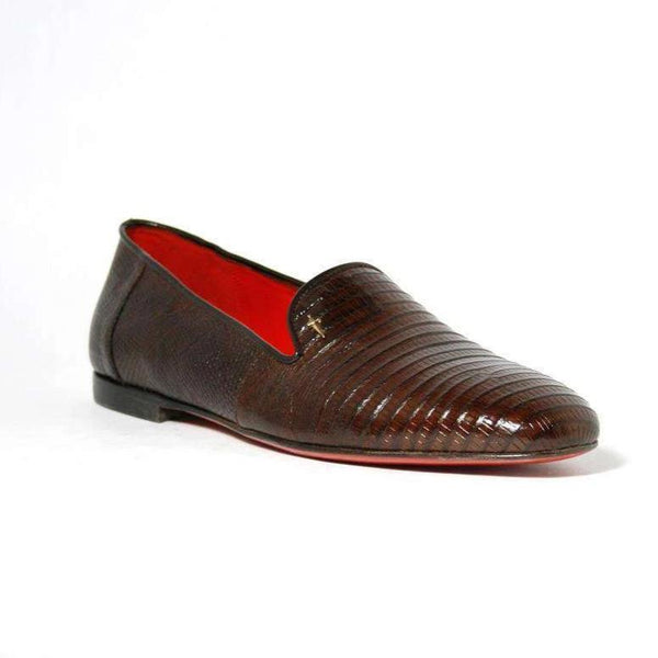 Cesare Paciotti Luxury Italian Teyus Perla Lizard Skin Fondente Loafers (CPM2336)-AmbrogioShoes