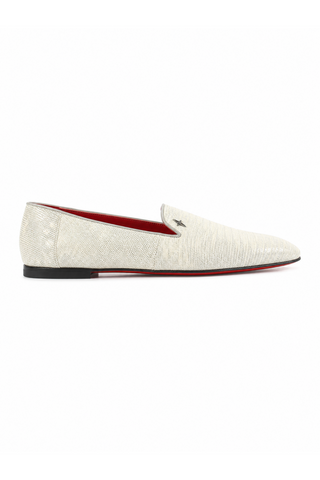Cesare Paciotti Luxury Italian Teyus Perla Lizard Skin Grey Loafers (CPM2337)