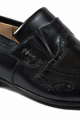 Cesare Paciotti Magic Baby Black Leather Loafers (CPM2613)-AmbrogioShoes
