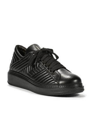 Cesare Paciotti Men's Black Napa Leather Sneakers(CPM5490)-AmbrogioShoes