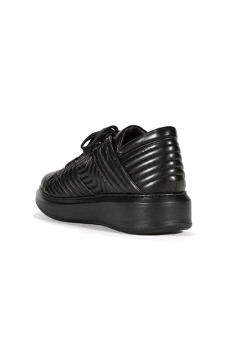 Cesare Paciotti Men's Black Napa Leather Sneakers(CPM5490)-AmbrogioShoes