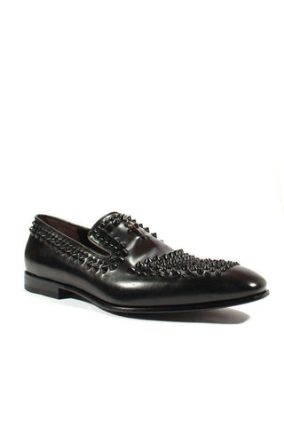 Cesare Paciotti Old Paint Black Leather Loafers (CPM2503)-AmbrogioShoes