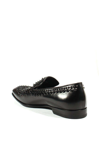 Cesare Paciotti Old Paint Black Leather Loafers (CPM2503)-AmbrogioShoes