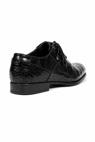 Cesare Paciotti Oxfords Croc Embossed Cocco Lux Black SL (CPM5425)