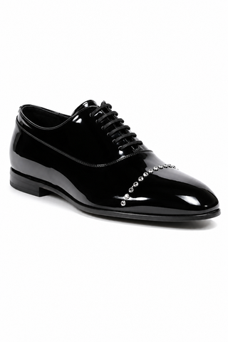 Cesare Paciotti Oxfords Patent Calf Black Formal Tuxedo Designer Formal Shoes (CPM5465)-AmbrogioShoes