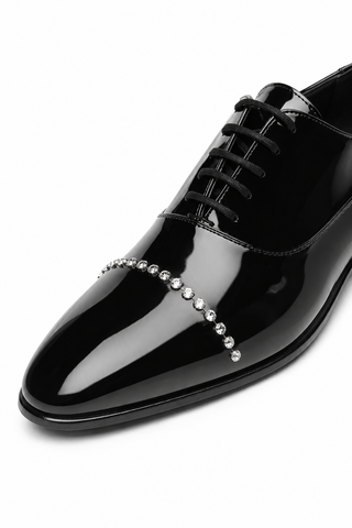 Cesare Paciotti Oxfords Patent Calf Black Formal Tuxedo Designer Formal Shoes (CPM5465)-AmbrogioShoes