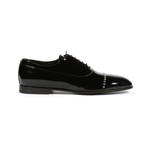 Cesare Paciotti Luxury Italian Mens Oxfords Patent Calf Black Shoes (CPM5465)-AmbrogioShoes