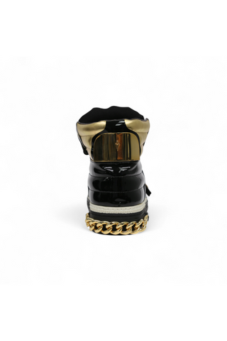 Cesare Paciotti Patent Specc Oro Black Sneakers (CPM5029)-AmbrogioShoes