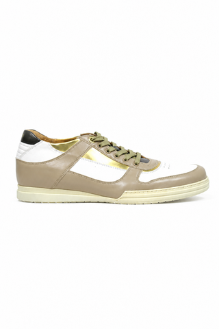 Cesare Paciotti Sand-White Oro Beige White Gold Sneakers (CPM5122)