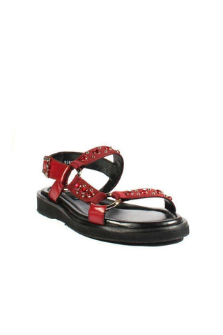 Cesare Paciotti Suede & Leather Buckle Sandal-AmbrogioShoes