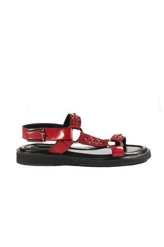 Cesare Paciotti Suede & Leather Buckle Sandal