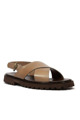 Cesare Paciotti Vacchetta Grey Taupe Sandals (CPM5100)-AmbrogioShoes