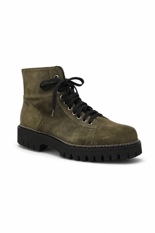 Cesare Paciotti Vit Camoscio Militare Green Suede Boots (CPM3074)-AmbrogioShoes