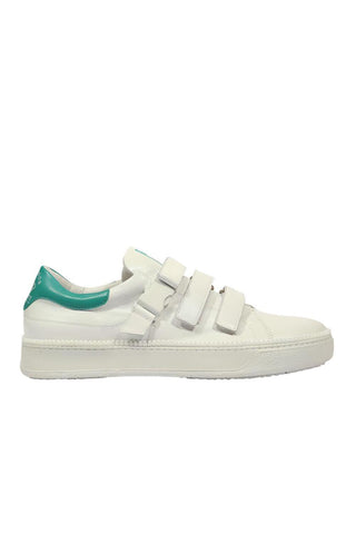 Cesare Paciotti Wimbledon Nappa Bianco Patent White Green Sneakers (CPM5120)