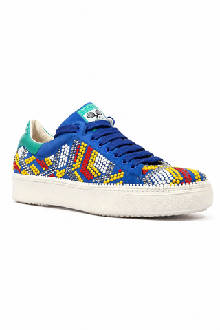 Cesare Paciotti Wimbledon Vit Camoscio Denim Blue Sneakers (CPM5347)-AmbrogioShoes