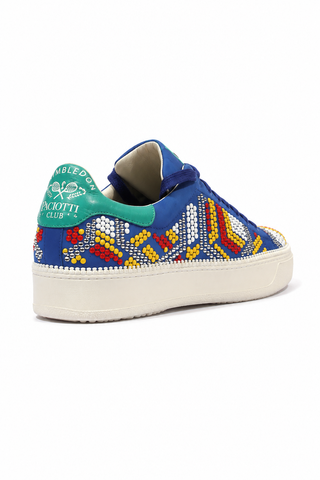Cesare Paciotti Wimbledon Vit Camoscio Denim Blue Sneakers (CPM5347)