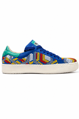 Cesare Paciotti Wimbledon Vit Camoscio Denim Blue Sneakers (CPM5347)-AmbrogioShoes