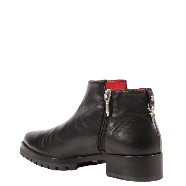 Cesare Paciotti Women's Designer Shoes Vit Cam Black Leather Boots (CPW3033)-AmbrogioShoes