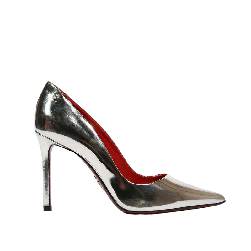 Cesare Paciotti Women's Mirror Metallic Silver High Heel Pumps (CPW4506)-AmbrogioShoes
