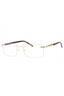 C01 - Shiny Gold/Brown Horn / Clear Lens