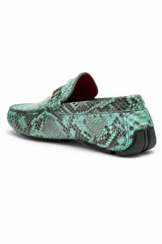 Marco Di Milano Pia Python Horse-Bit Loafer - Aqua