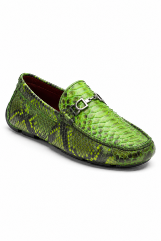 Marco Di Milano Pia Python Horse-Bit Loafer - Green