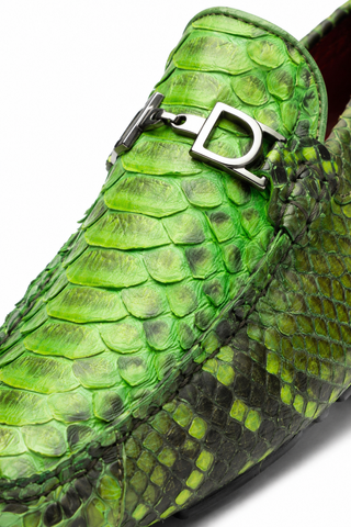 Marco Di Milano Pia Python Horse-Bit Loafer - Green