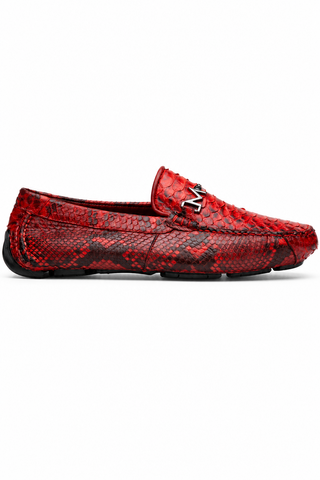 Marco Di Milano Pia Python Horse-Bit Loafer - Red