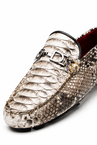 Marco Di Milano Pia Python Horse-Bit Loafer - Natural