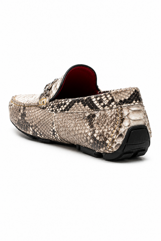 Marco Di Milano Pia Python Horse-Bit Loafer - Natural
