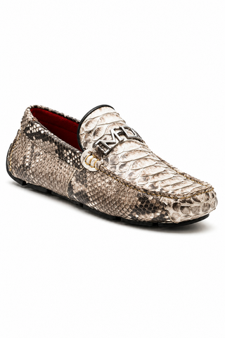 Marco Di Milano Pia Python Horse-Bit Loafer - Natural
