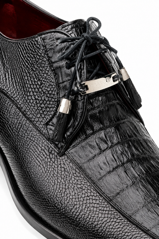 Marco Di Milano Merida Crocodile & Lizard Derby - Black
